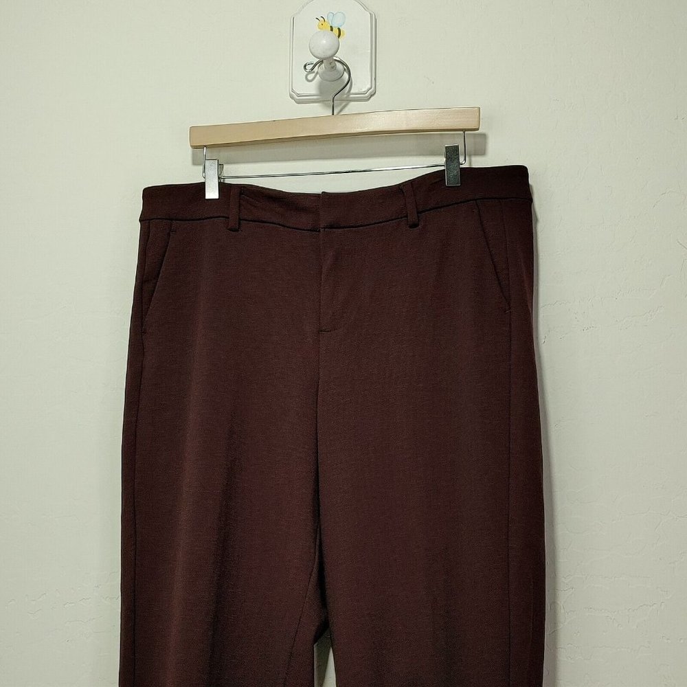 Women's Liverpool Los Angeles Plus Kelsey Knit Trouser Plus 18W Currant Color - Picture 8 of 9